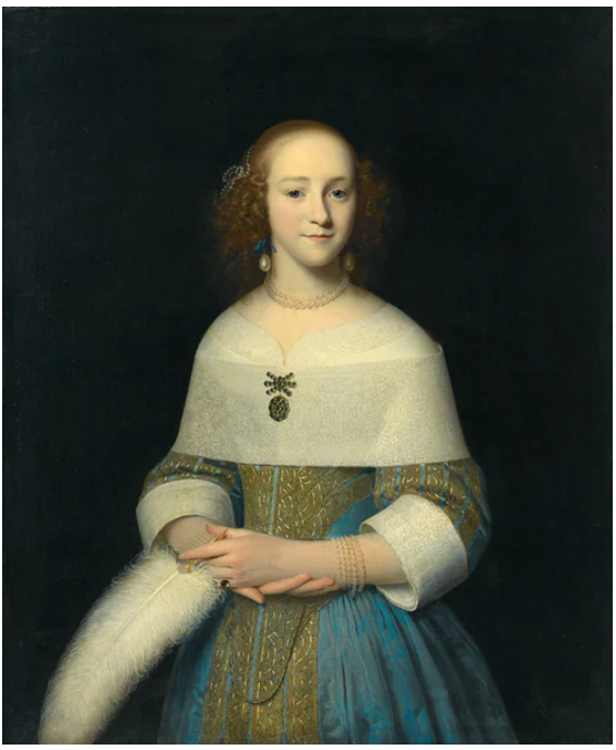 High-Quality Handpainted Oil Painting Canvas Portrait of a Young Lady