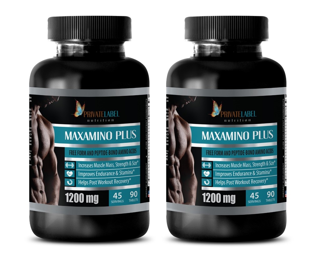 MAXAMINO PLUS 1200 Weight Management Bodybuilding Supplement 2 Bottles 180 Tablets