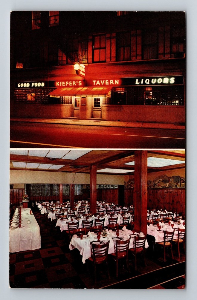 Cleveland, OH-Ohio, Kiefer's Restaurant, Advertising Vintage Postcard