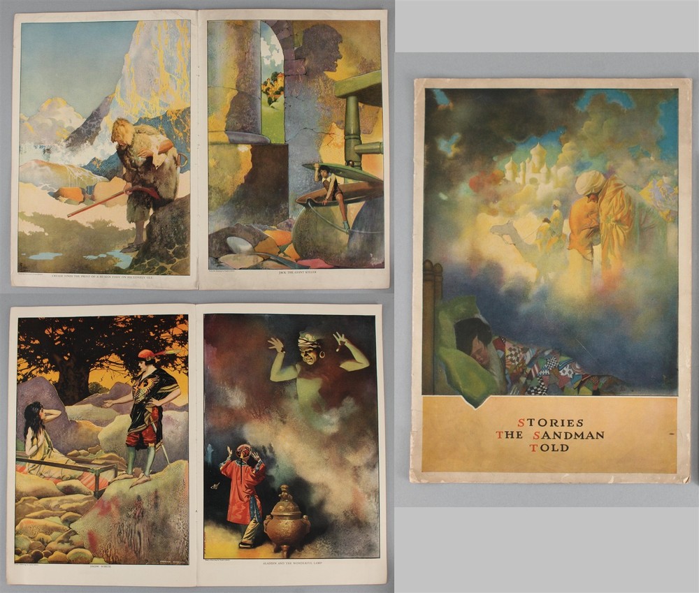 Antique  FRANK GODWIN Lithographs STORIES THE SANDMAN TOLD Fairytales BookAlice & Wonderland… Snow White… Aladdin… NO RESERVE