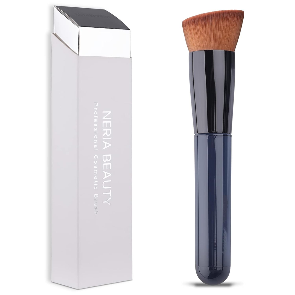 Flat Top Kabuki Foundation Brush for Liquid Cream Powder Makeup