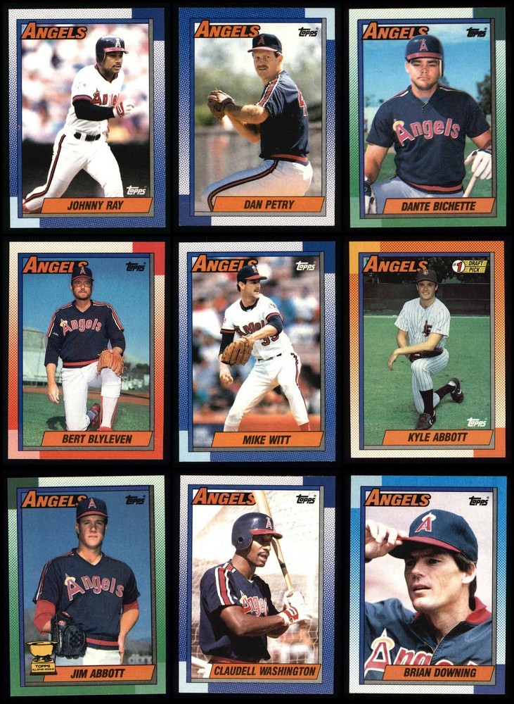 1990 Topps Angels Almost Complete Team Set 8 - NM/MT 7224971 (27 / 28 cards)