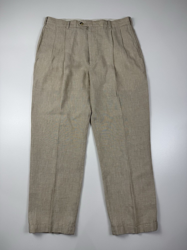 Jos A Bank Travelers Collection Linen Dress Pants Men’s 36x30 Beach Wedding