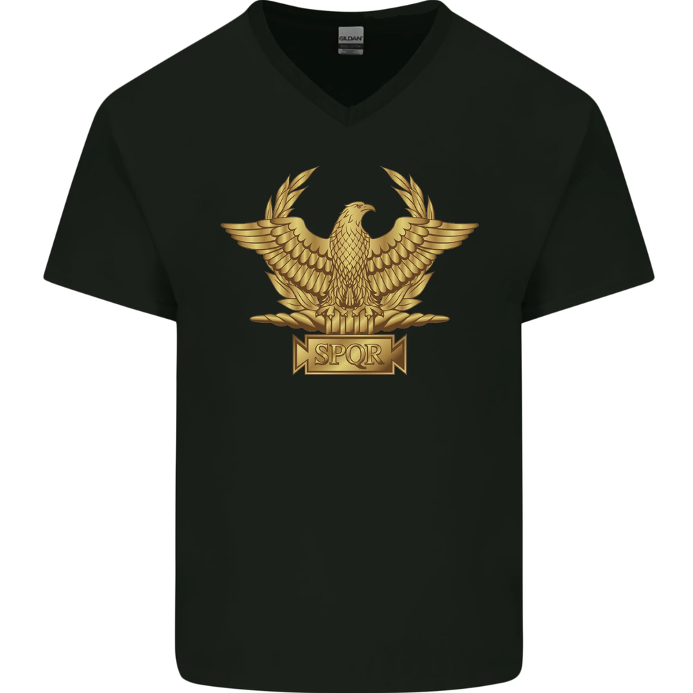 Gym Training Top Bodybuilding SPQR Mens V-Neck Cotton T-Shirt