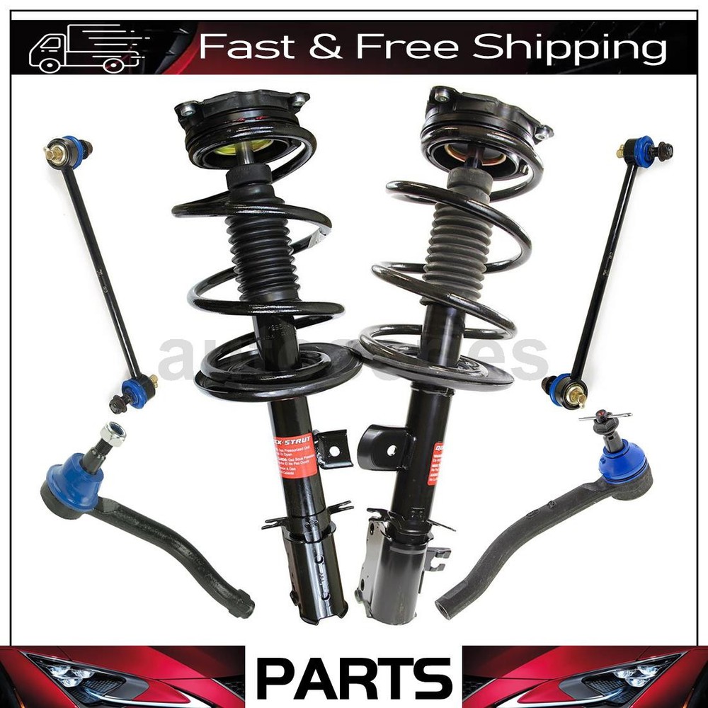Nissan Murano 3.5L 6pc Tie Rod Sway Bar Link Strut Assembly Kit
