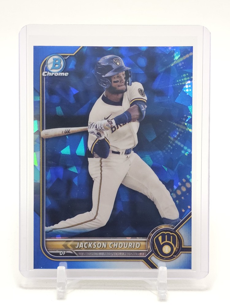 Jackson Chourio 2022 Bowman Chrome Blue Sapphire #Bdc-115 Brewers Q4856