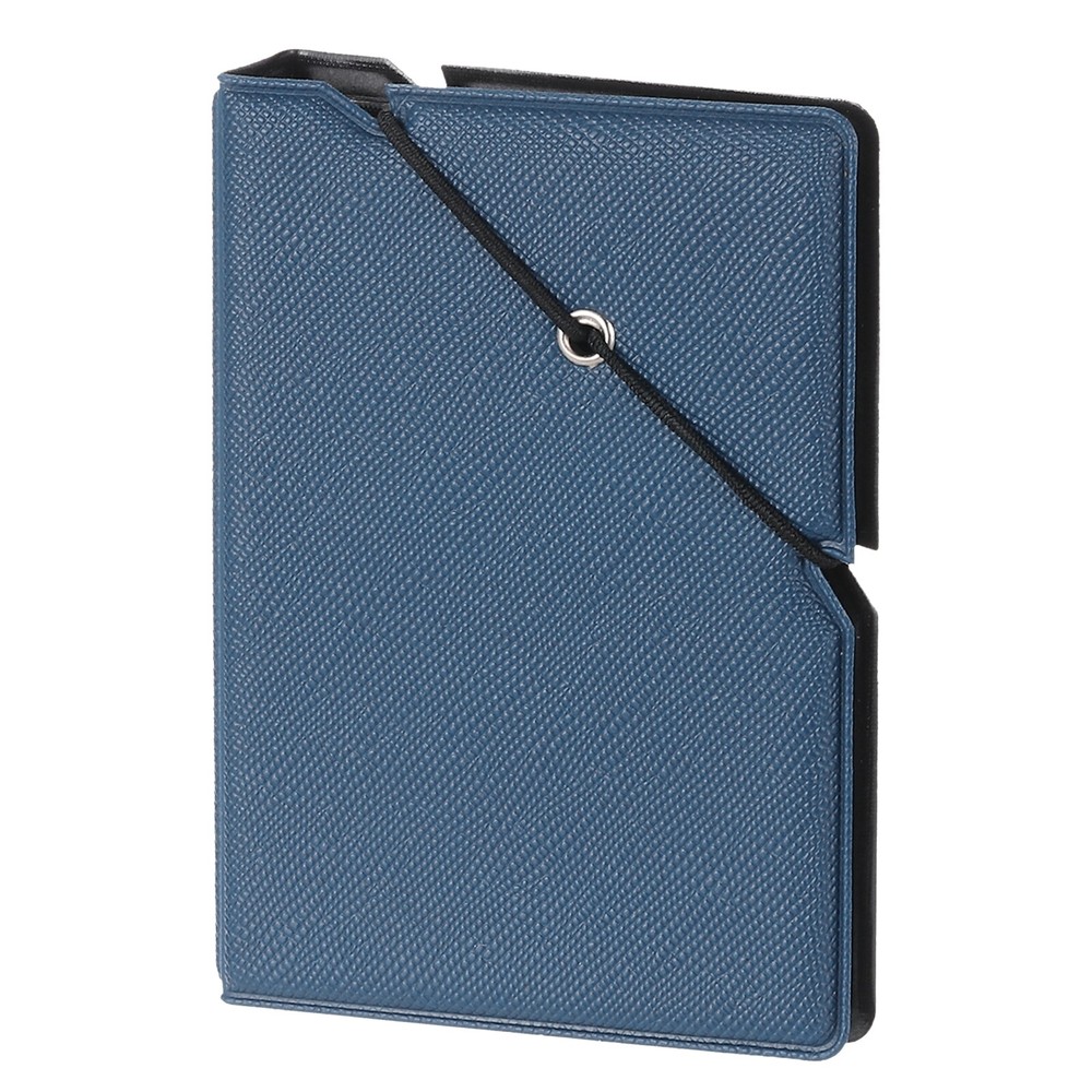 Mini Photo Album, 28 Pockets 2 x 3 Photo Album with Rubber Band Lock, Blue