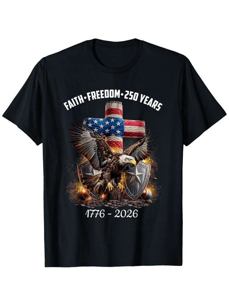 250 Years of America T Shirt 1776 2026 USA Flag Patriotic Anniversary Tee