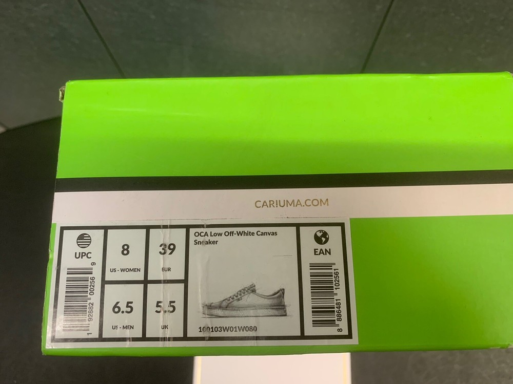 CARIUMA OCA Low Off-White Canvas Sneakers Shoes Men's US 6.5 Women 8