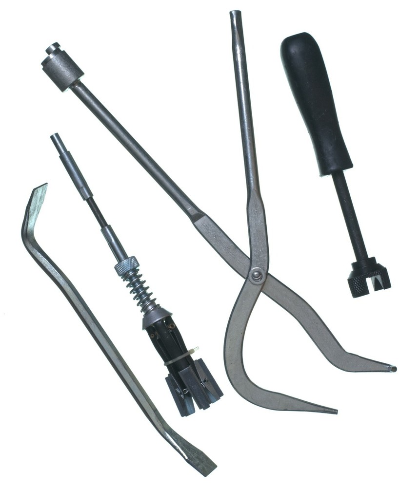 4 Piece Brake Tools - Spoon - Hone - Pliers - Spring Compressor -Cal Hawk CZBT4P
