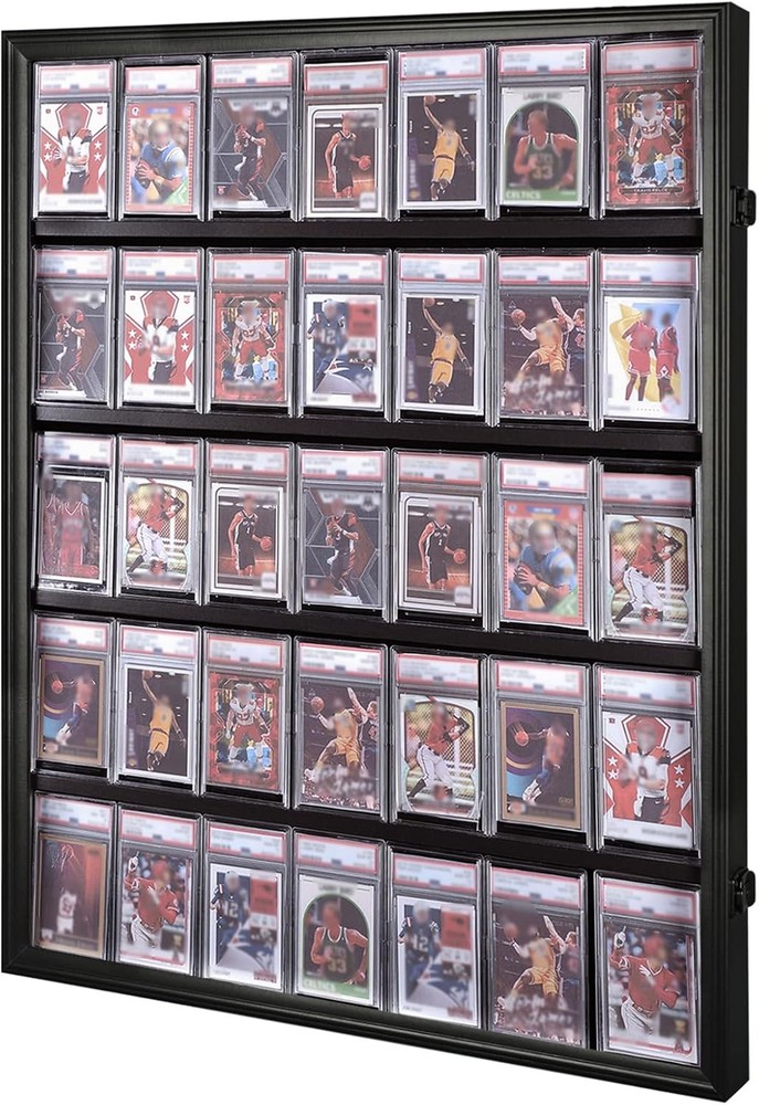 Vitrina para tarjetas de béisbol 35 35-vertical-negro 1 paquete con Blacklock, negro