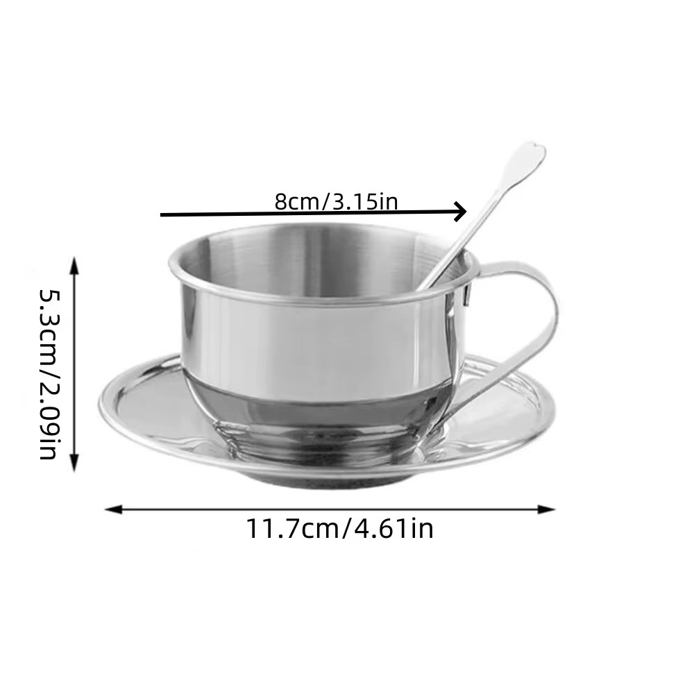 3Pcs Camping Mug Stainless Steel Coffee Cup Coffee Mugs Espresso Cups Tea Cup wi