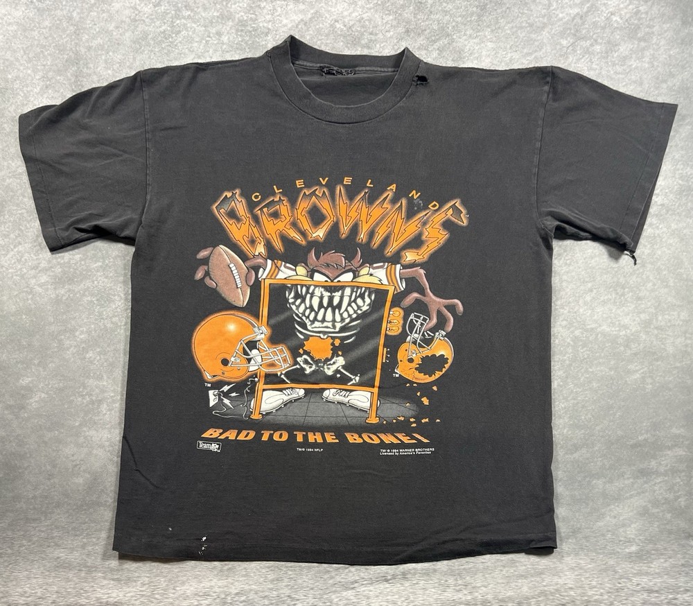 Vintage 1994 Cleveland Browns Looney Tunes Taz T Shirt Size XL