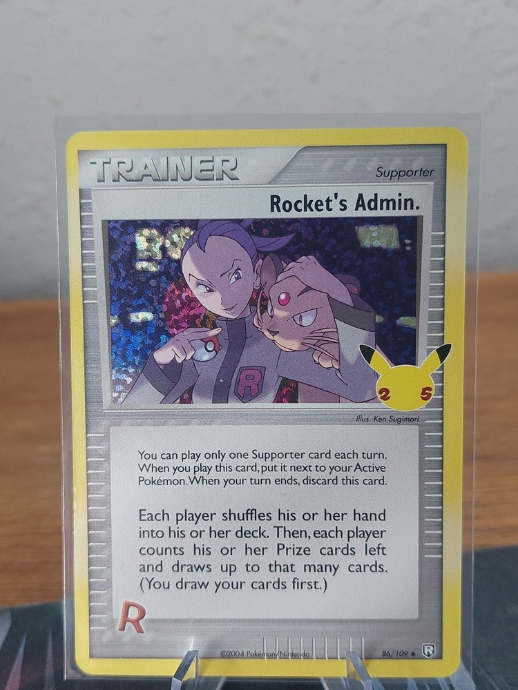 HOLO Rocket's Admin 86/109 NM Secret Rare Pokemon Celebrations Classic Card