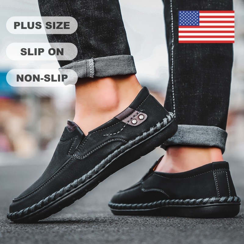 Men Handmad Leather Business Causal Slip-on Loafer Shoe Dress & Driving Shoes