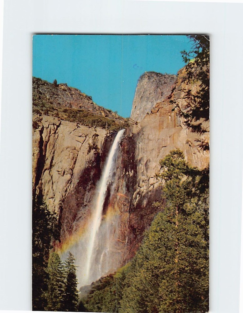 Postcard Bridal Veil Fall Yosemite National Park California USA