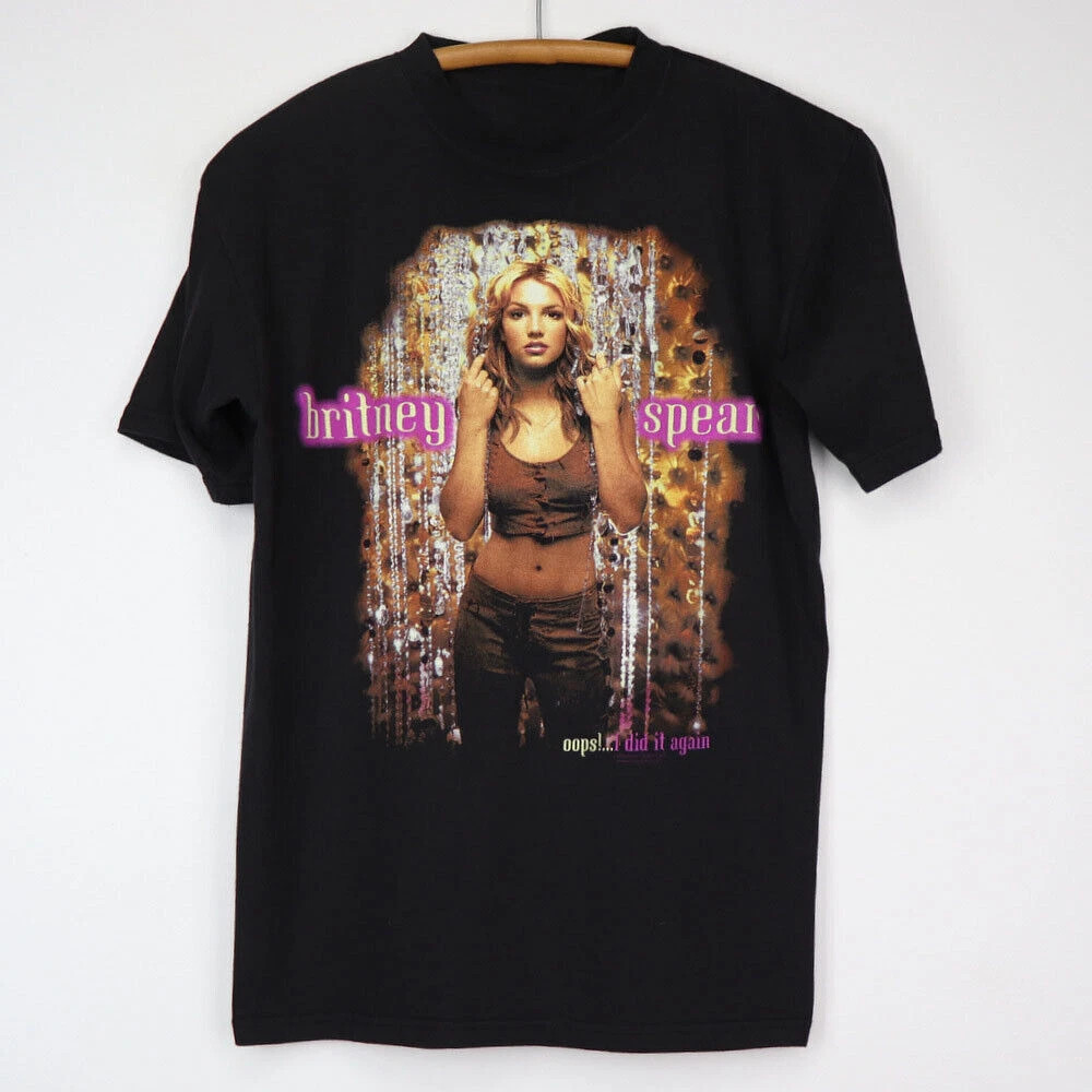 Rare Oops I Did It Again Britney Spears Short Sleeve Black All Size