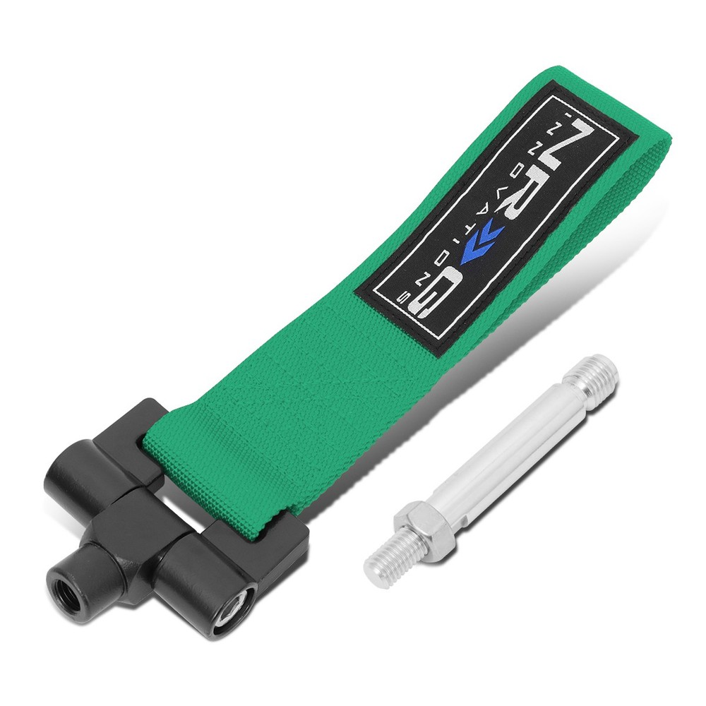 NRG Innovations TOW-163GN Tow Hook Strap for 04-09 Mazda 3 Front & Rear Bumper