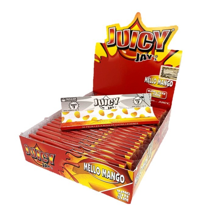 Juicy Jay Rolling Papers JMello Mango King Size 24 Pack