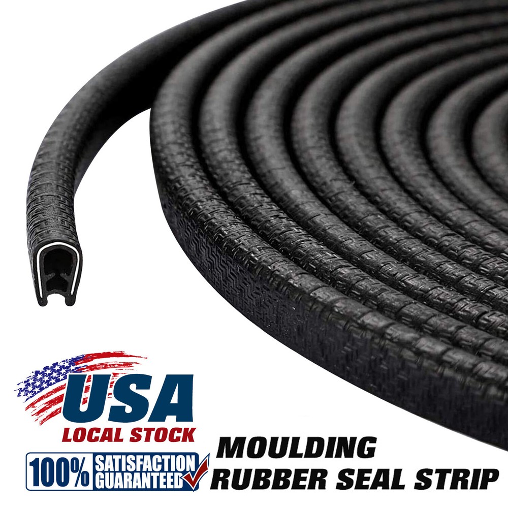 10M 33FEET Car Rubber Seal Trim Molding Strip Door Edge Lock Protector BLACK NEW