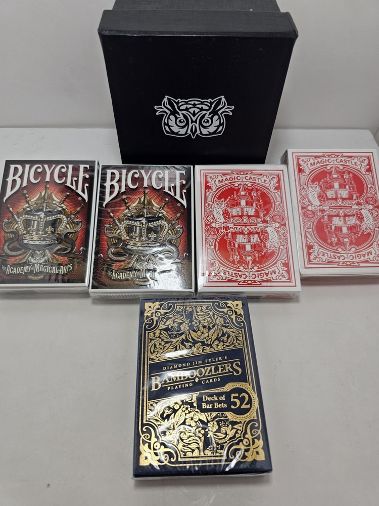 Bicycle The Academy Of Magical Arts Magic Castle Playing Cards Set Of 5 Decks-image