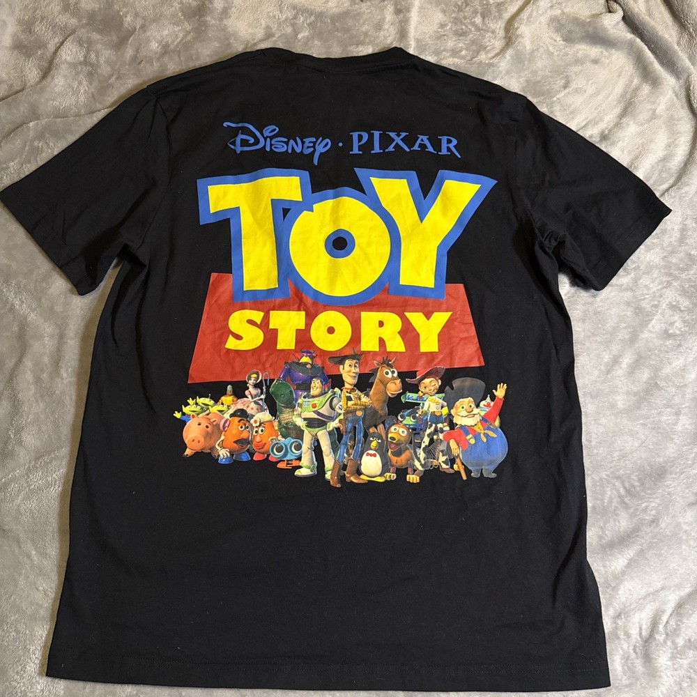 Shoe Palace Toy Story T-Shirt Mens XL Double Sided Andy Woody Buzz Lightyear