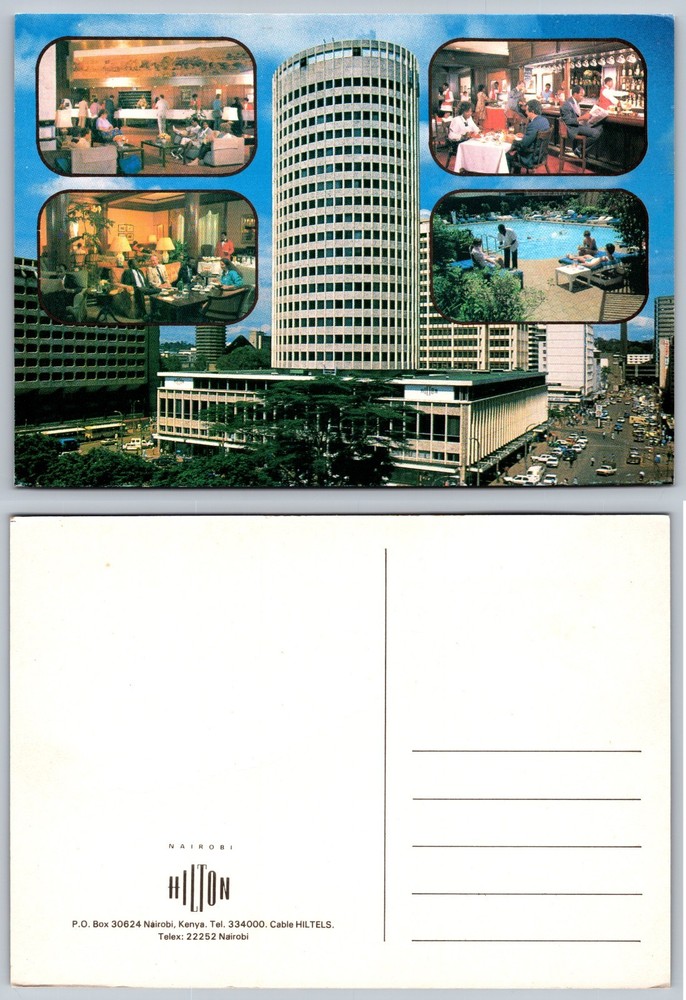 Continental Nairobi Hilton Hotel Kenya Postcard