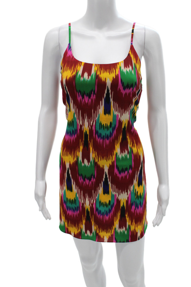 Alice + Olivia Womens Multicolor Slip Dress Sleeveless Size SFree Shipping in US $100+ Orders | $6.95 Orders Below