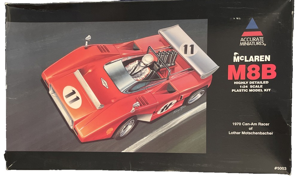 Accurate Miniatures 5003 McLaren M8B 1970 Can-Am Racer #11 ALL PARTS SEALED-image