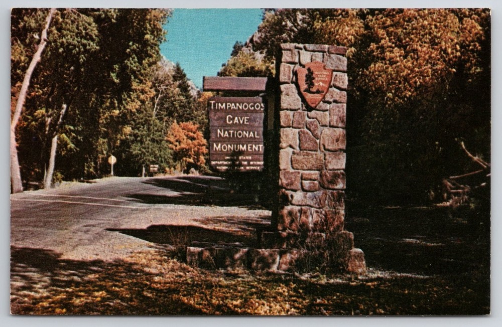 Vintage Timpanogos Cave National Monument Utah Entrance Postcard