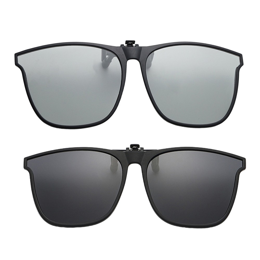 Polarized Clip-On Sunglasses Fashion Anti-Glare Flip Up for Prescription Glasses