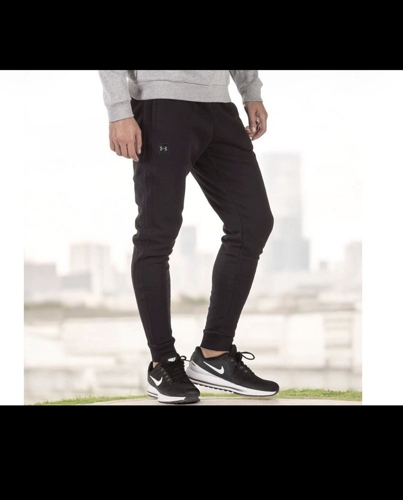 Under Armour Men's UA Rival Fleece Jogger Pants Size 5XL in Black NWT