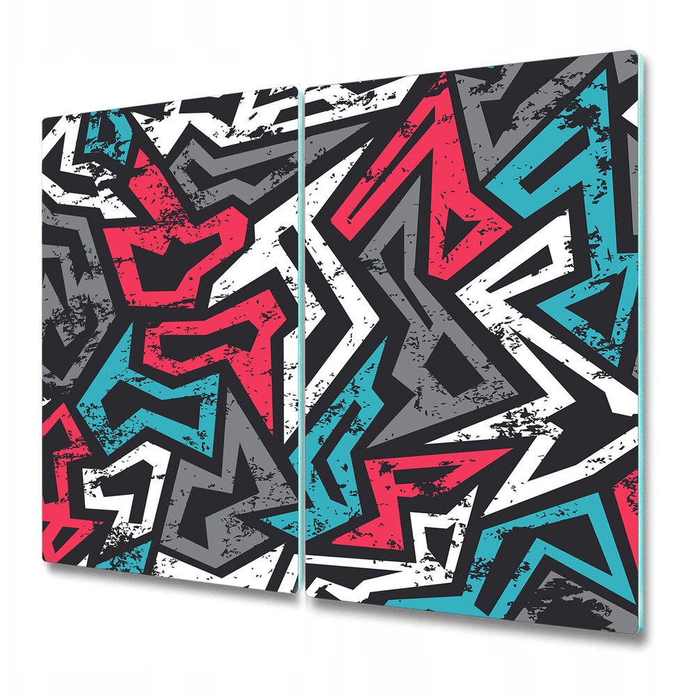 Tempered Glass Surface Protector Graffiti grunge pink and blue large 2x30x52