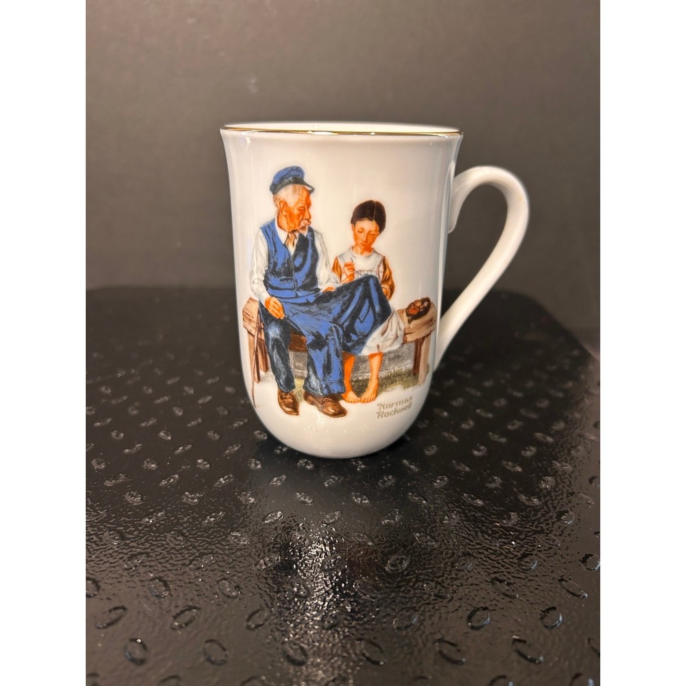 vintage Norman Rockwell mug featuring 