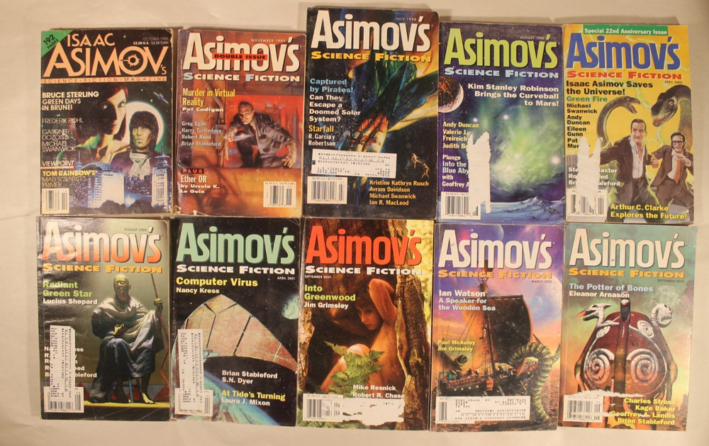Isaac Asimov Science Fiction Magazine Lot of 10