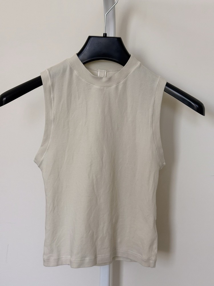 SKIMS Cotton Jersey Sleeveless Top - S Women’s (Bone/Cream)
