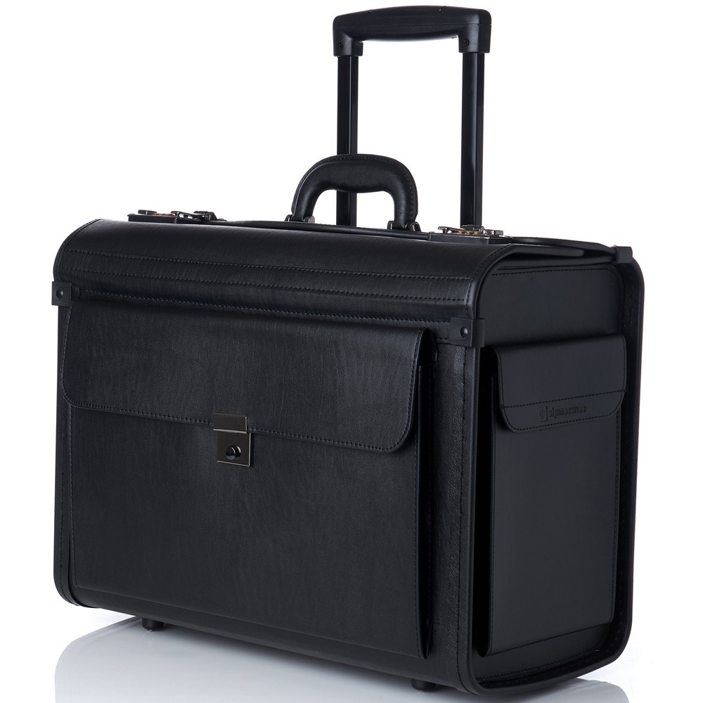 Alpine Swiss 19 Wheeled Briefcase Rolling Case Sales Sample Pilot Lawyer Attache