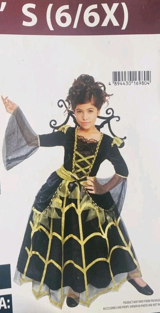 Girls' Spiderella Dress Costume Size S (6/6X)