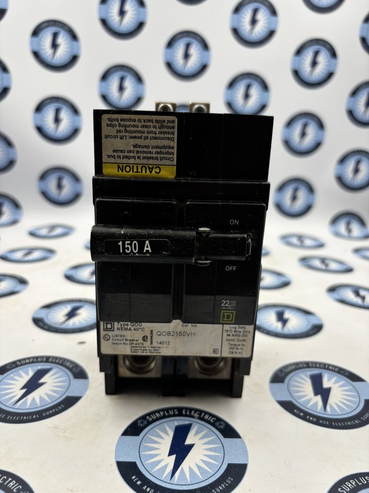 Square D QOB2150VH 2 Pole 150 Amp120/240V 22KA Circuit Breaker