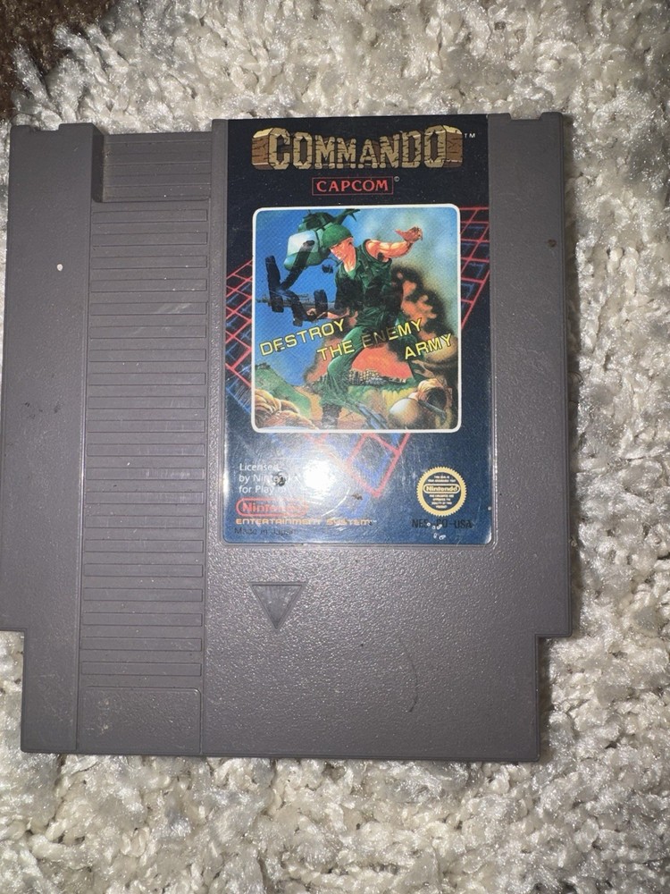 Commando Nintendo Entertainment System NES Game Cartridge NTSC-U/C