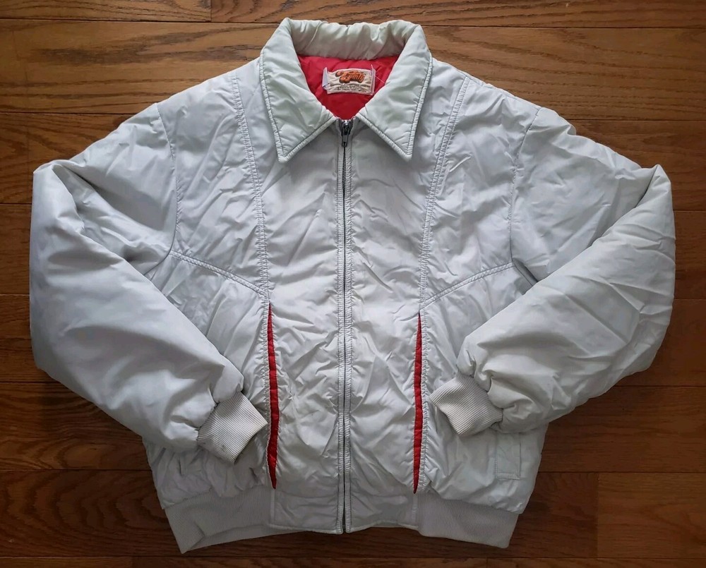 Vintage Comfy Down Puffer Jacket Mens Size S/M  Zip Up 70s Made In USA