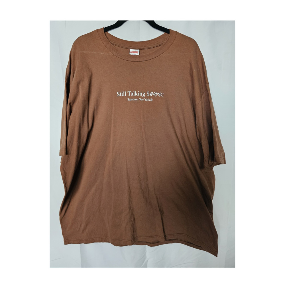 Supreme Still Talking Graphic Print Brown XXL Men's T-Shirt