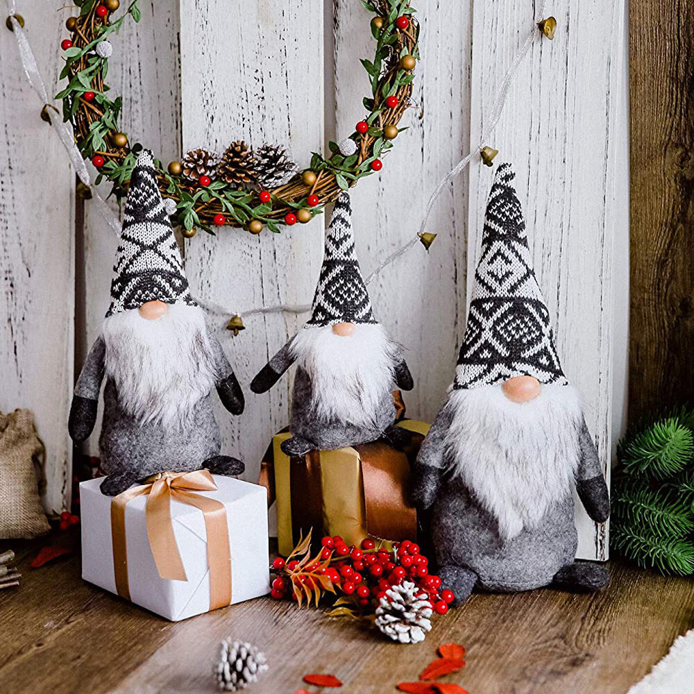 Figura Nórdica De Navidad Muñeco De Felpa De Nomo Sueco Elfo De Papá Noel Adorno