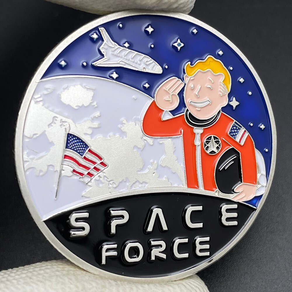 Salute Astronauts Challenge Coin US Space Force Exploring The Universe Badge