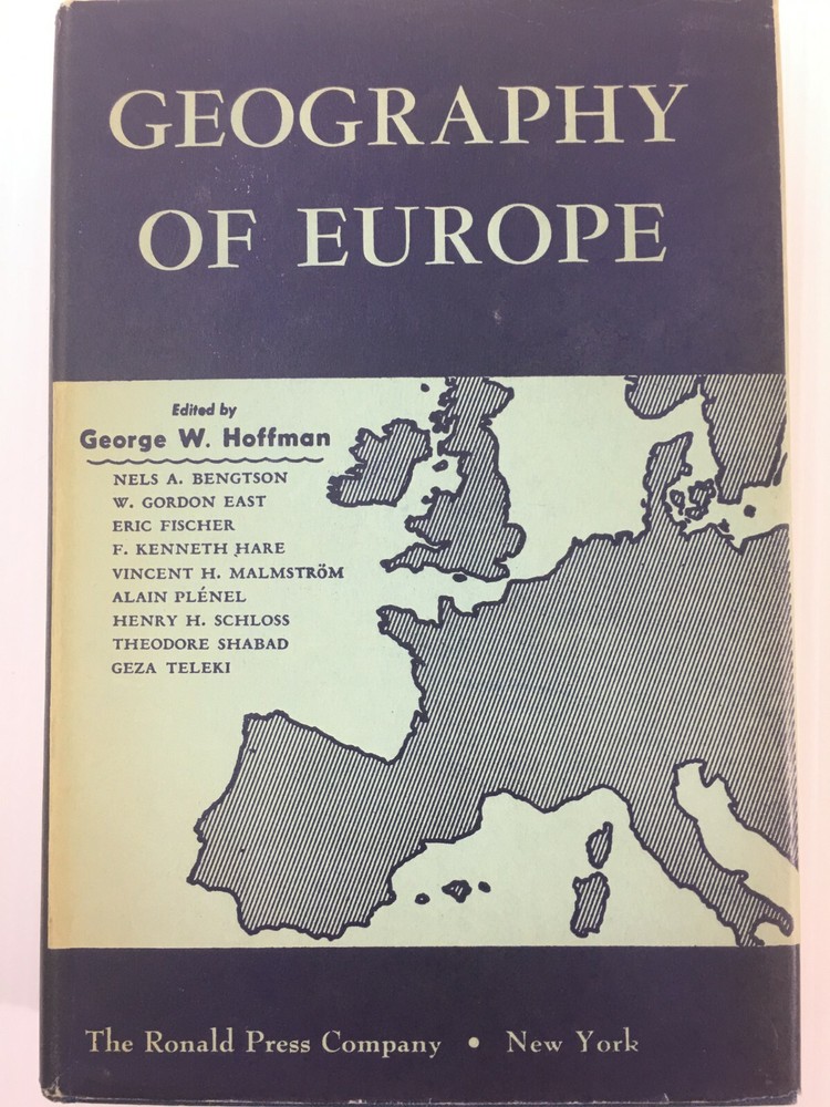Vintage Book 1953 Geography of Europe Hoffman The Ronald Press