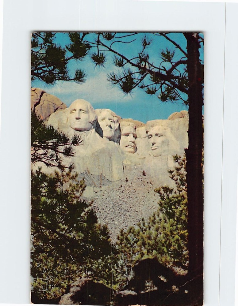 Postcard Mt. Rushmore Black Hills South Dakota USA