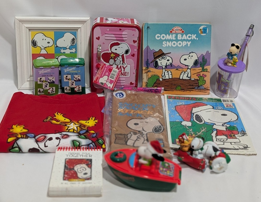 Peanut Snoopy Collector Starter Pack  Bundle 13 Pieces Mostly Vintage