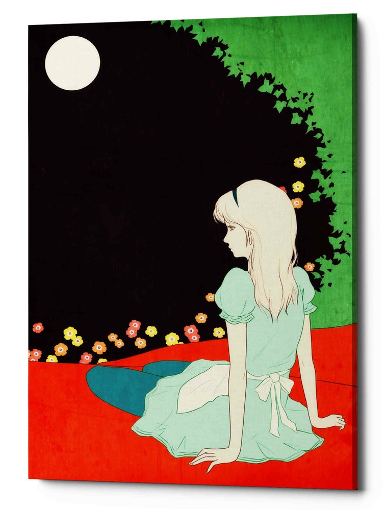 Epic Graffiti 'Alice in the Moonlight' by Sai Tamiya, Giclee Canvas Wall Art