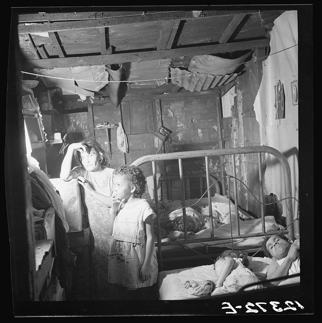 Photo:San Juan Puerto Rico 1938 Workers Shack Interior Children Bedroom