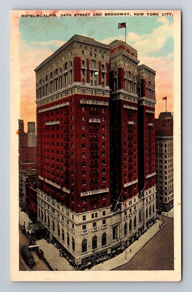 New York City NY-New York, Hotel McAlpin, Advertisement, Vintage Postcard